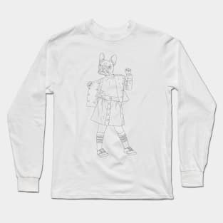 Bulldog Face Long Sleeve T-Shirt